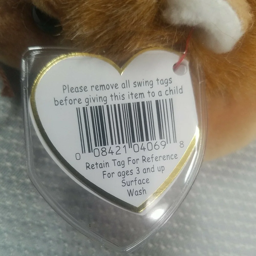 RARE Roary the Lion TY Beanie Baby 1996 Original With Errors And PVC Pellets‎